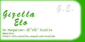 gizella elo business card